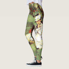 Die Familie Monet in ihrem Garten Edouard Manet Leggings