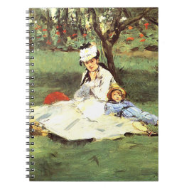 Die Familie Monet in ihrem Garten Edouard Manet Notizblock