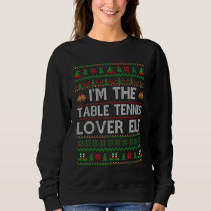 Die Familie passt gut zum Tischtennis Elf Christma Sweatshirt