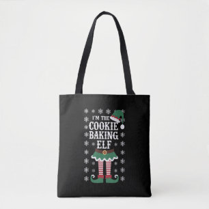 Die Familie passt zum Keksgebäck Elf Weihnachten Tasche
