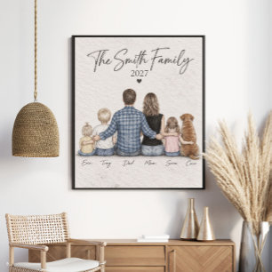 Die Familie Smith 2027 Personalisiertes Porträt Poster