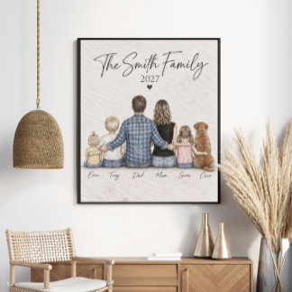 Die Familie Smith 2027 Personalisiertes Porträt Poster