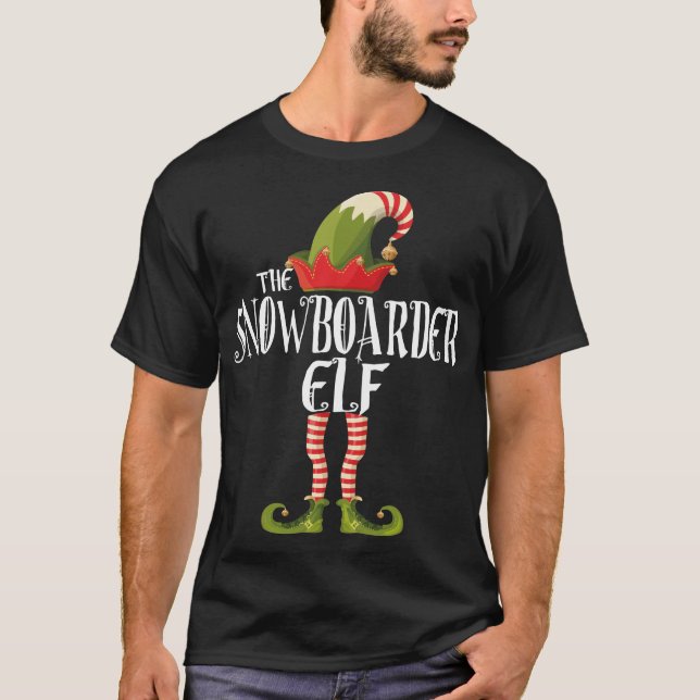 die Familie Snowboarder elf passend zu Weihnachten T-Shirt (Vorderseite)