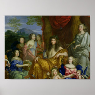 Die Familie von Louis XIV 1670 Poster
