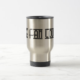 Die Fan-Aufenthaltsraum-Pendler-Tasse - Schwarzes Reisebecher