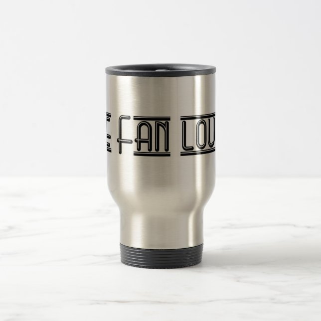 Die Fan-Aufenthaltsraum-Pendler-Tasse - Schwarzes Reisebecher (Mittel)