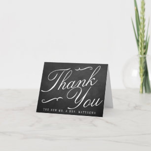 Die Fancy Kreidetafel Hochzeitskollektion Dankeskarte