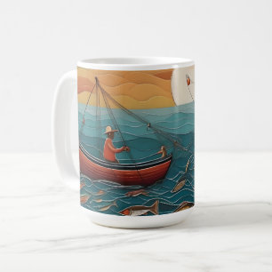 die Fänge des Tages, an dem die Folk Art gefangen Kaffeetasse
