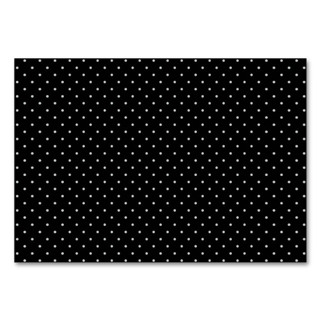 Die Farbe der Polka-Punkte auf schwarzem Klick anp Tischnummer (Vorderseite)