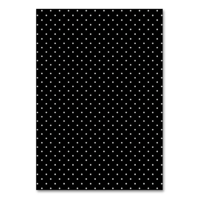 Die Farbe der Polka-Punkte auf schwarzem Klick anp Tischnummer (Vorderseite)