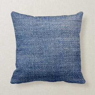 Die Farbe des Denim-Kissens Kissen