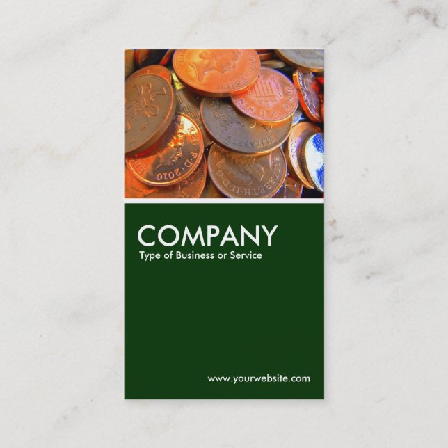Die Farbe des Geldes - dunkelgrün Visitenkarte (Vorderseite)