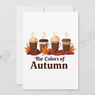 Die Farbe des Herbstes Pumpkin Spice Kaffee Herbst Einladung