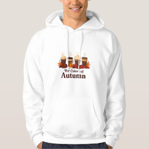 Die Farbe des Kürbisspeckkaffees im Herbst Hoodie