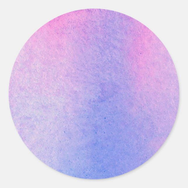 Die Farbe Rosa und Blauer Marmor Runder Aufkleber (Vorderseite)