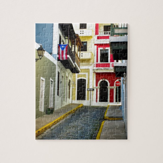die Farbe von altem San Juan Puerto Rico (Vertikal)