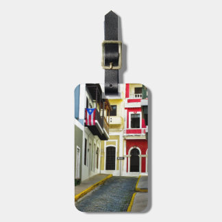 die Farbe von altem San Juan Puerto Rico Gepäckanhänger