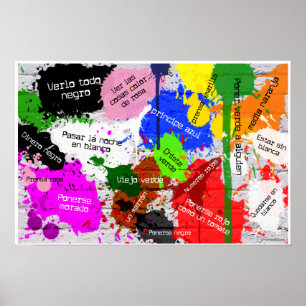 Die Farben das Spanisch herausnehmen Poster