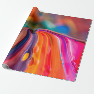 Die Farben der Berge malen farbenfrohe Kunst Geschenkpapier