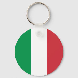 Die Farben der grünen und roten italienischen Fahn Schlüsselanhänger