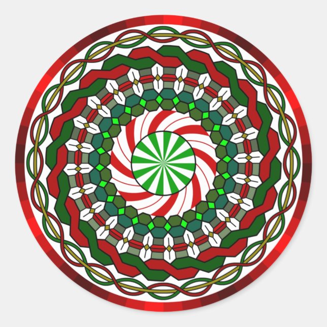 Die Farben der Weihnachtsaufkleber Runder Aufkleber (Vorderseite)