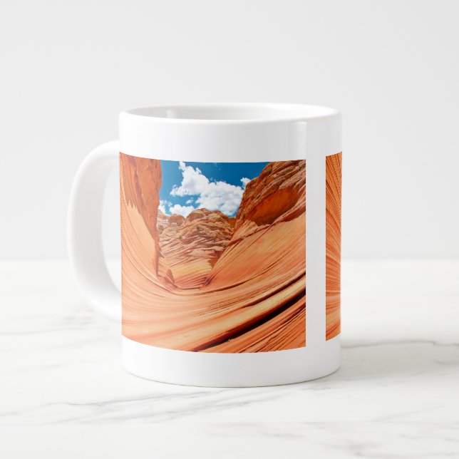 Die Farben der Welle Jumbo-Tasse (Vorderseite Links)