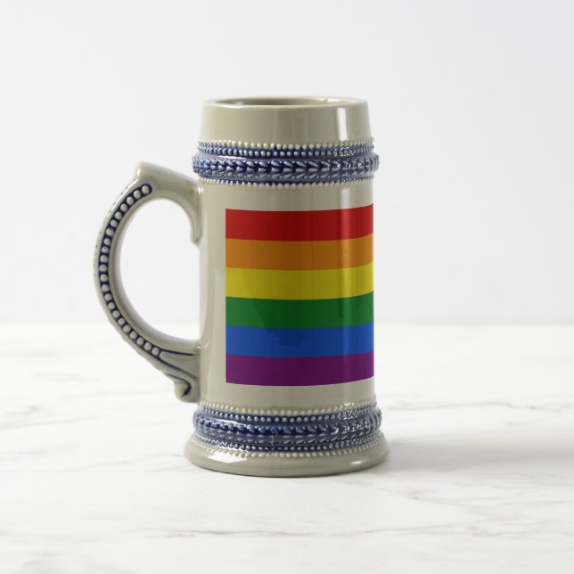 Die Farben des Regenbogens Bierglas (Links)