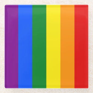 Die Farben des Regenbogens Glasuntersetzer