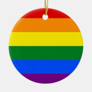 Die Farben des Regenbogens Keramik Ornament