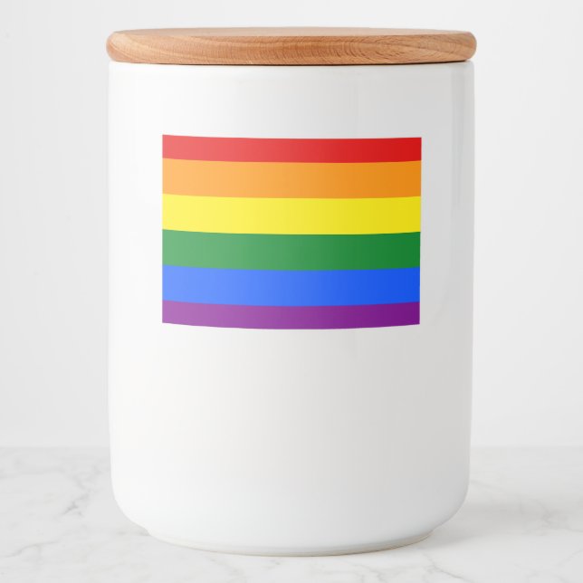Die Farben des Regenbogens Lebensmitteletikett (Vorderseite)
