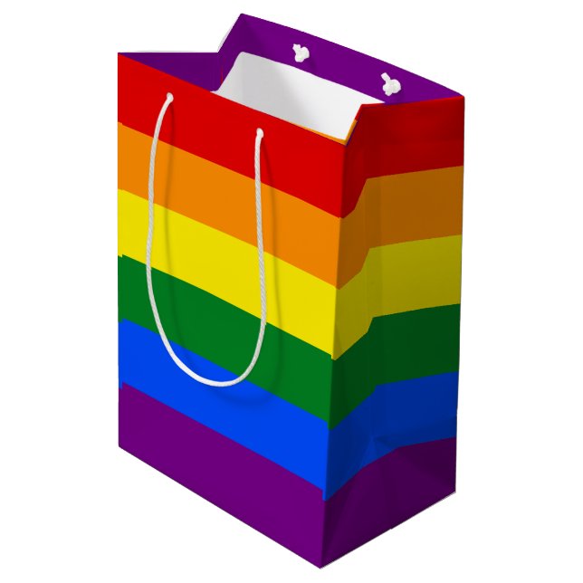Die Farben des Regenbogens Mittlere Geschenktüte (Rückseite Schrägansicht)