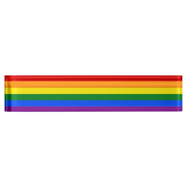 Die Farben des Regenbogens Namensplakette (Vorderseite)