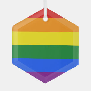 Die Farben des Regenbogens Ornament Aus Glas