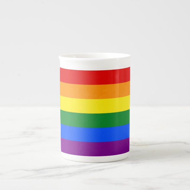Die Farben des Regenbogens Prozellantasse (Vorderseite)
