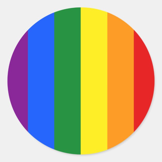 Die Farben des Regenbogens Runder Aufkleber (Vorderseite)