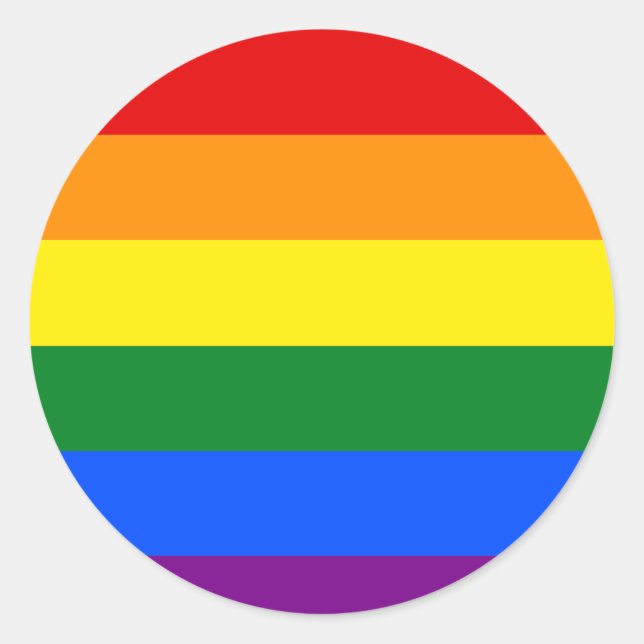 Die Farben des Regenbogens Runder Aufkleber (Vorderseite)