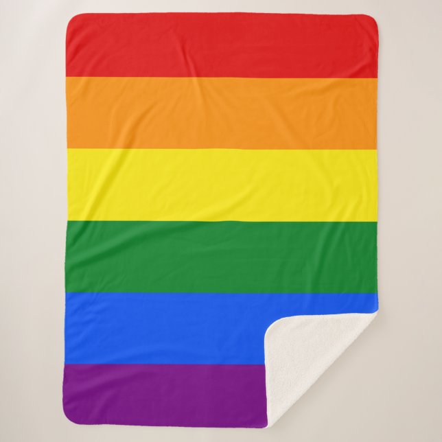 Die Farben des Regenbogens Sherpadecke (Vorderseite)