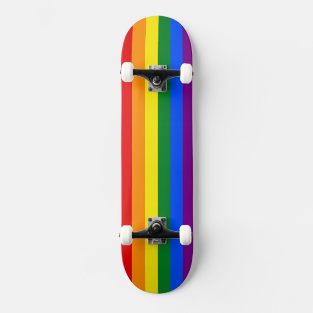 Die Farben des Regenbogens Skateboard (Vorderseite)