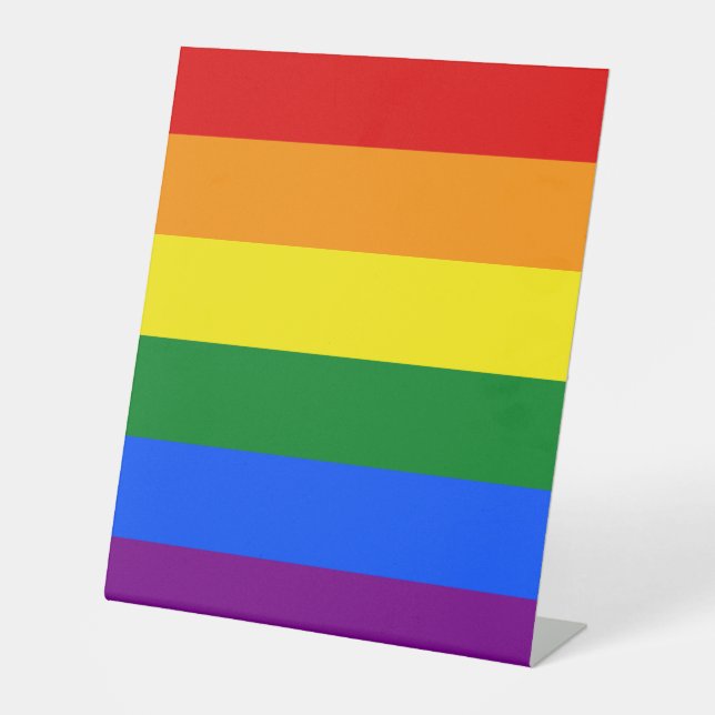 Die Farben des Regenbogens Sockelschild (Vorderseite)