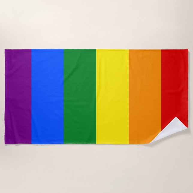 Die Farben des Regenbogens Strandtuch (Vorderseite)