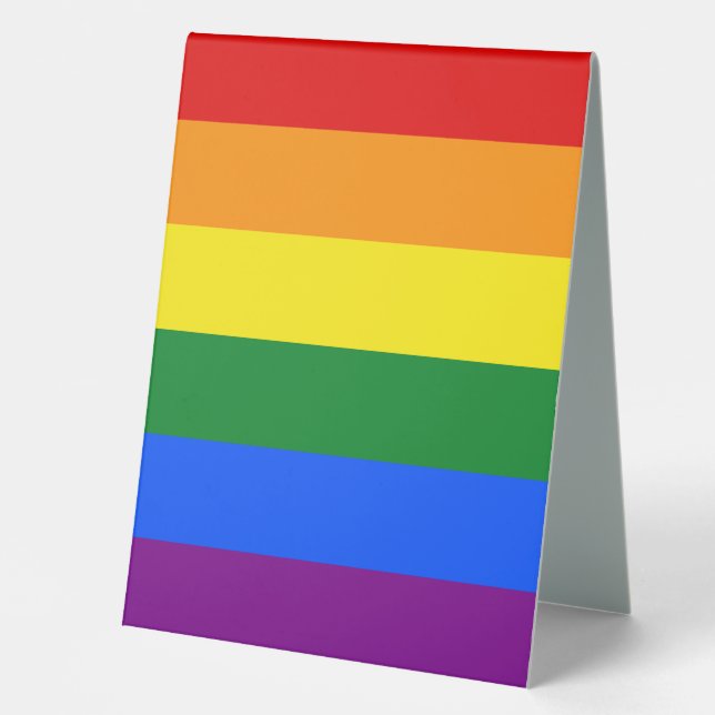 Die Farben des Regenbogens Tischaufsteller (Vorderseite)