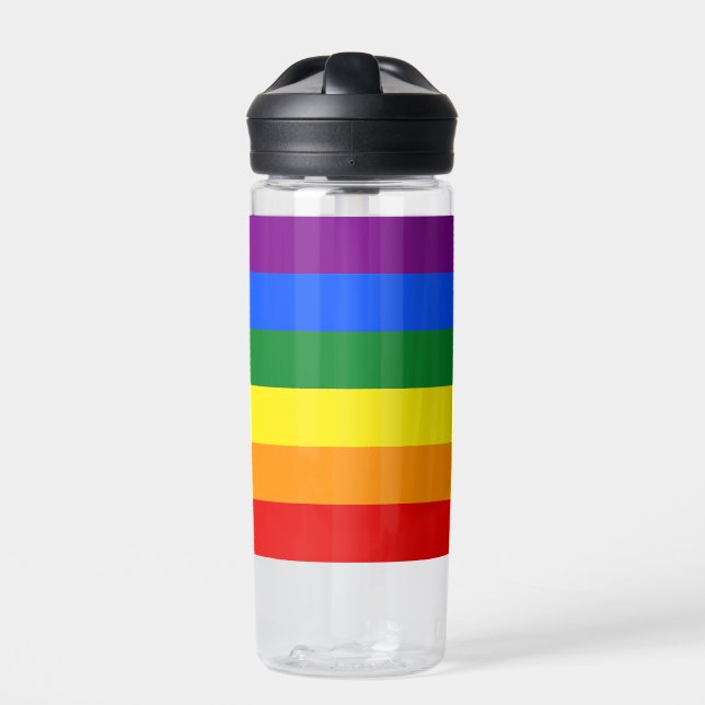 Die Farben des Regenbogens Trinkflasche (Vorderseite)