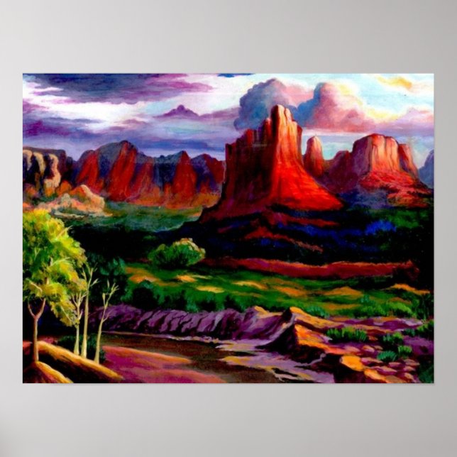 Die Farben des roten Felsen Canyon Poster (Vorne)
