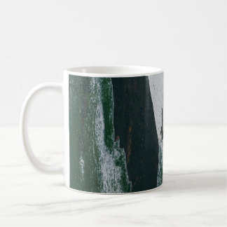 Die Farben Grün, Schwarz und Beige Kaffeetasse
