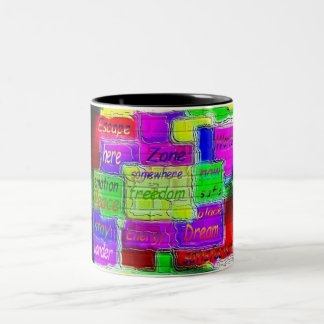 Die Farben innen Zweifarbige Tasse