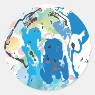 Die Farben sind trocken Runder Aufkleber