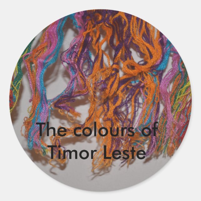 Die Farben Timor-Lestes Runder Aufkleber (Vorderseite)