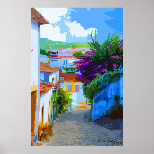 Die Farben von Obidos Portugal Poster (Vorne)