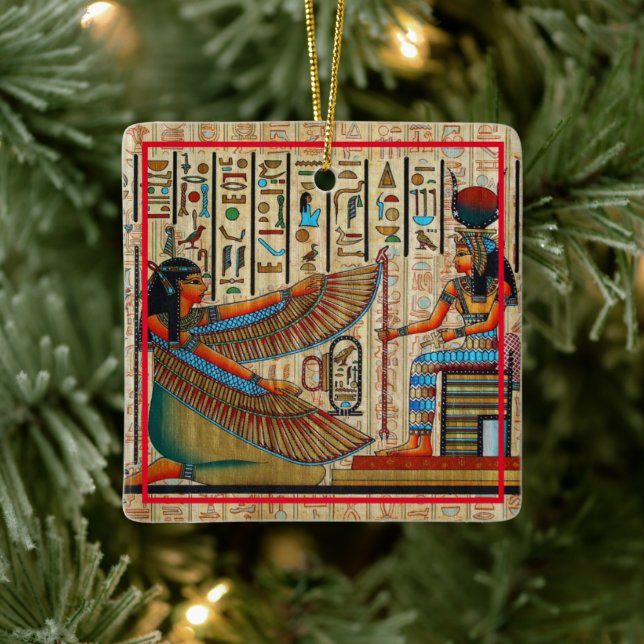 Die farbenfrohe ägyptische Kunst Keramikornament (Baum)