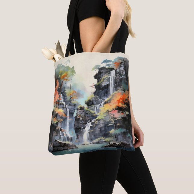 Die farbenfrohe asiatische Landschaft Tasche (Von Nahem)